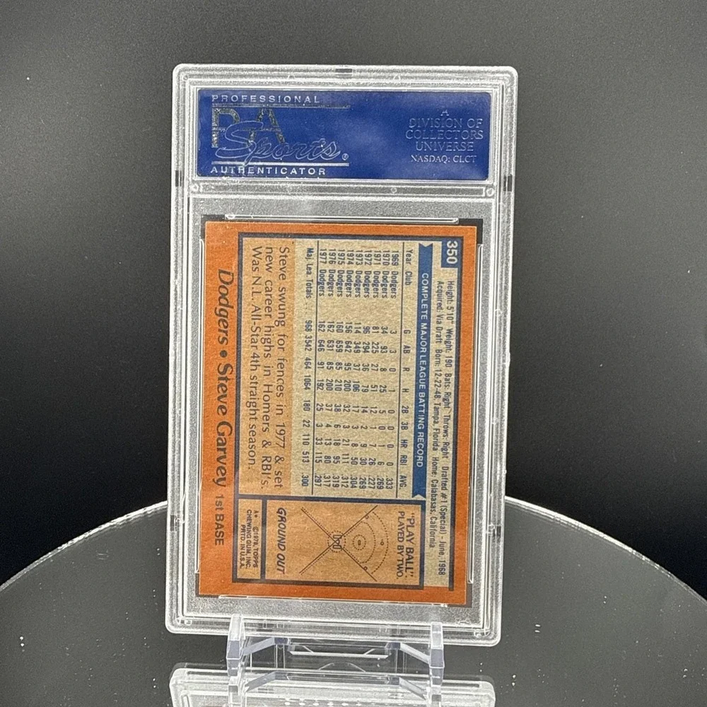 1978 Vintage Topps #350 Steve Garvey‎ PSA 6 Dodgers